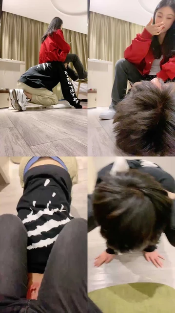 【海绵大大】学生主玩狗-白袜捂脸/坐头窒息/全体重踩踏