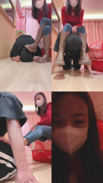 【晓雅】抽耳光/长靴踩狗/骑马/喂口水