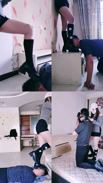 【迷粟】性感素人S-皮鞋及膝袜全体重踩