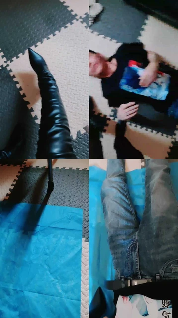 【魅影女神】长靴踩乳碾压