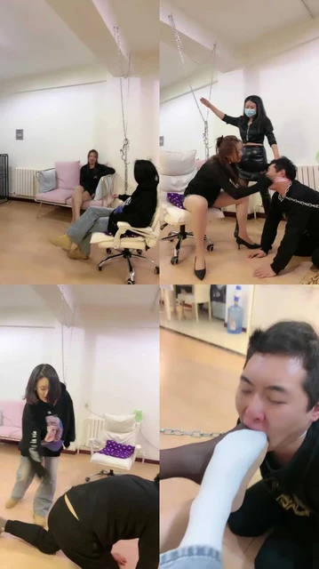 【明明】三女王调教带锁奴