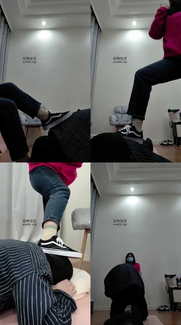 【拽拽】脏鞋长棉袜脚踩踏