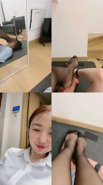 【语阳】镜前羞辱-黑丝脚捂脸/物化脚垫