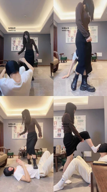 【狗哥】短靴踢裆/重度耳光/踩踏/白袜脚窒息