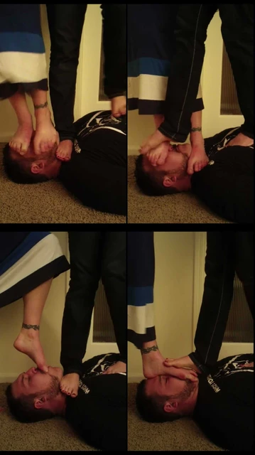 【欧美女王】STL-踩狗脸上蹦啊蹦！2个美少女全体重花式跳踩狗脸！踩扁你！