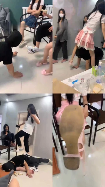 【橙宝】5S学生主-轮流舔鞋骑马转胯/脚踩喂食/气味羞辱