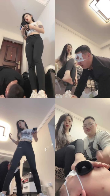 【拉拉情侣】情侣主-跪舔超脏运动鞋/棉袜裸足诱惑/踩踏