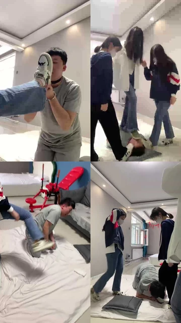 【精神小妹】3素人S暴力踢踹/踩踏碾压/白袜塞嘴