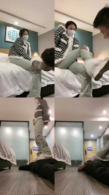 【乔妹】跪舔毛毛脏鞋/跳踩脚垫