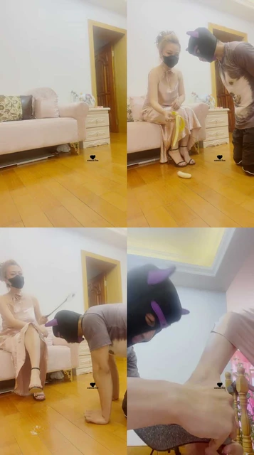【魔鬼天使】耳光掐乳/踩香蕉喂食/鞭打/物化鞋架【双视角版】