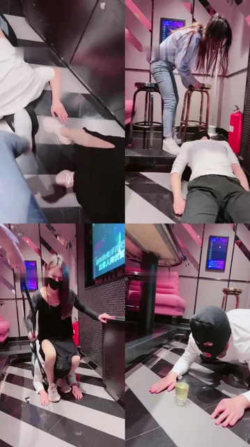 【漫漫】羞辱视角KTV玩骚狗-圣水/踢裆/咀嚼喂食