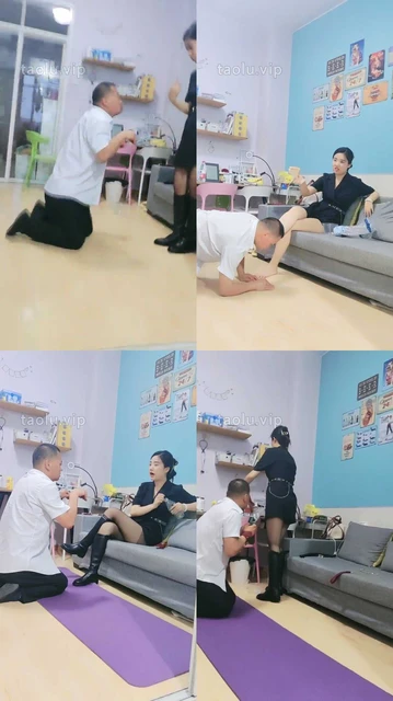 【嘉文】美容院S-耳光/舔长靴/捆绑/喂食