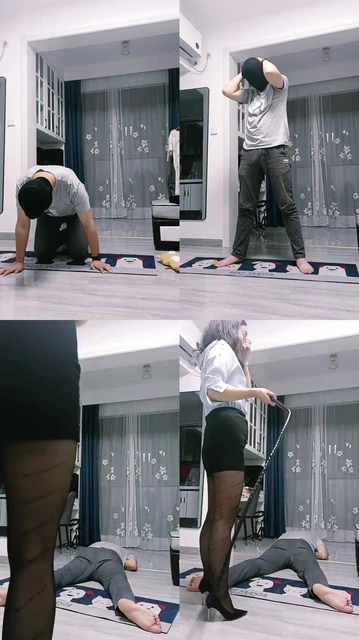 【飞扬女王】长鞭教训+踹废狗奴