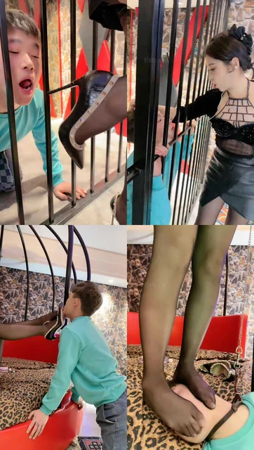 【鑫儿教头】囚禁黑丝诱惑舔/钻胯插嘴/踩头