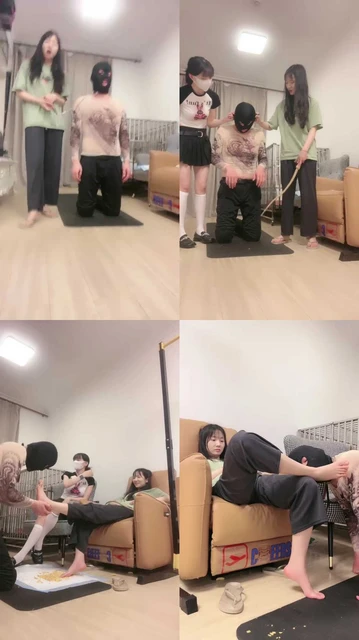 【暴力美学】白丝裸足羞辱/踩踏喂食/转胯遛狗/鞭打揪耳朵