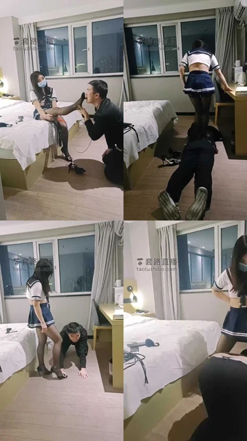 【户外男神】小橙暴力tj男神：耳光鞭打舔脚踩踏踢裆