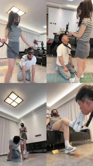 【妆主大大】健身女神玩虐-揪耳朵/耳光/重度鞭打/虐乳/踩踏喂食