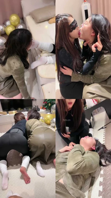 【橙宝】双母畜-奴下奴-咀嚼白袜/掐脖窒息/玩狗舌