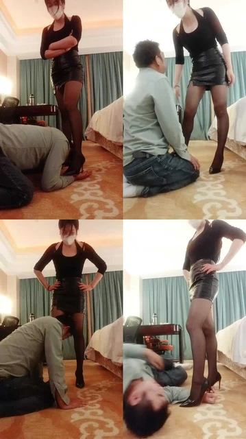 【晨颜】重度耳光/高跟踩踏/老畜生被打的嗷嗷叫【双视角版】