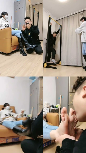 【暴力美学】长靴学生主暴打老师