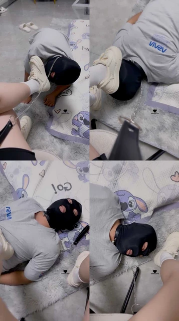 【琼菲】小白鞋白棉袜踩狗