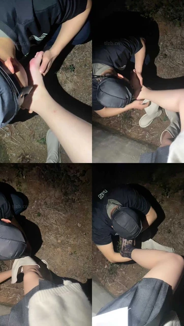 【林兮】户外舔长靴黑丝裸足