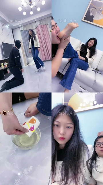 【麋鹿银儿】多奴暴力专场-强制深喉圣水/踩踏/白袜原味辱