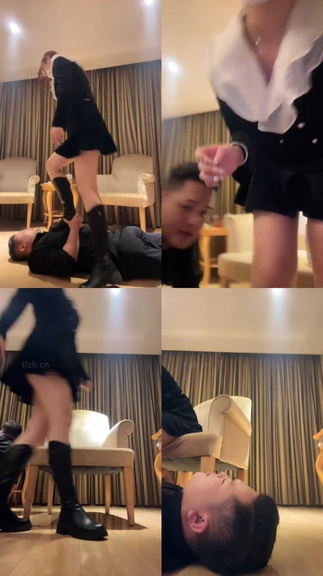 【雯雯】揪耳朵/胯下辱/长靴踩踏/耳光/闻舔脏鞋白袜