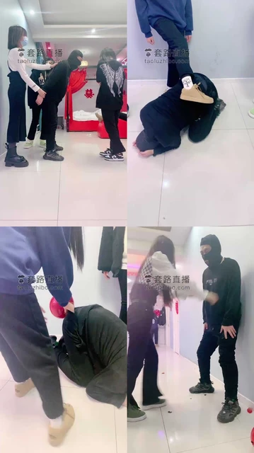 【精神小妹】5素人学生S踢打专场