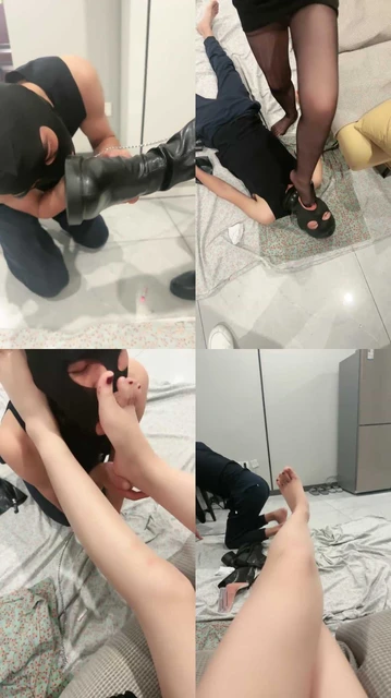 【诺雯】贱狗磕头求虐/重度耳光/舔鞋底裸足/吃口水