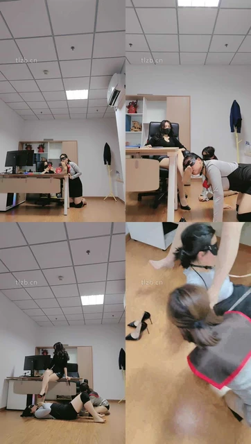 【妆主大大】办公室-母畜-高跟肉丝诱惑-耳光/脚插嘴-高跟踩