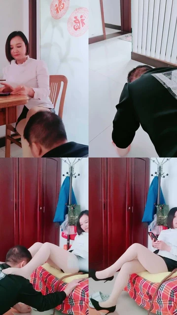 【美容院】脚底伺候妻主吃饭