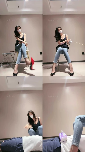 【禾未】灌圣水/高跟踩脚垫/掐乳/藤条抽