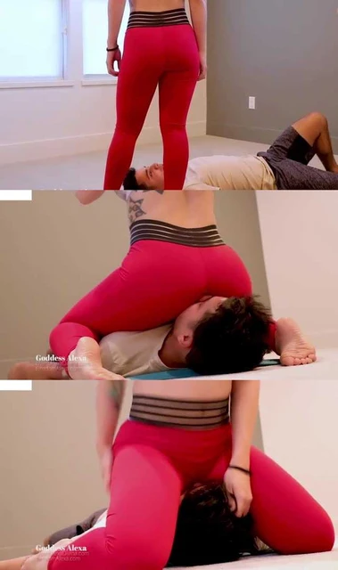 【欧美女王】漂亮瑜伽老师美臀坐脸窒息奖励男学员 太爽了