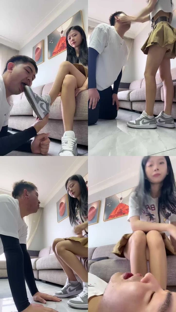 【樱木花椒】狗舌清理脏鞋底/白袜诱惑/吃口水/踩踏喂食