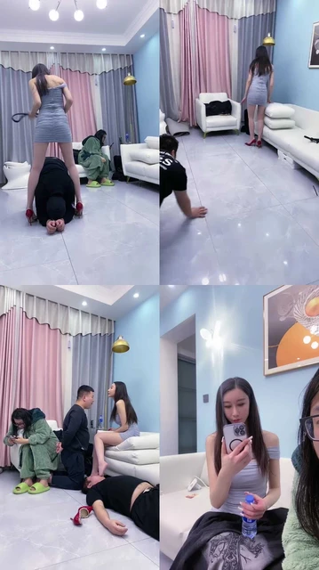 【麋鹿银儿】车模女神VS四狗/蛇鞭教训/转胯/脚深喉