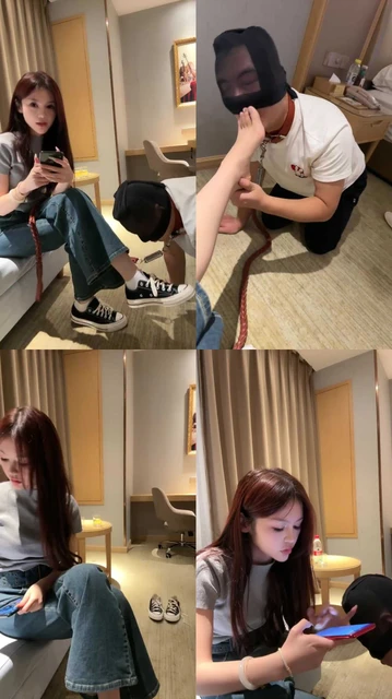 【泡芙】跪舔帆布鞋白袜/赏赐圣水/转胯狗爬