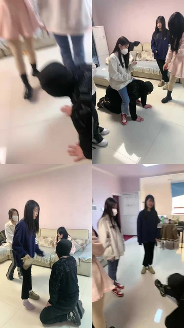 【精神小妹】耳光鞋底抽打/全体重踩踏