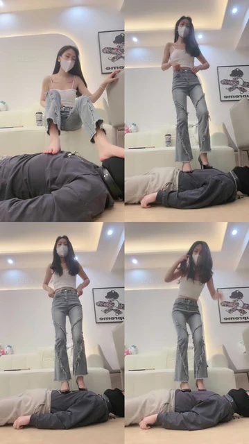 【乔妹】重度掐乳/喂口水/高跟踩踏