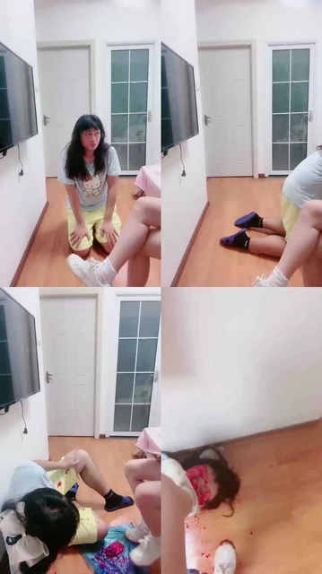 【桃子老师】小白鞋棉袜踩踏水果喂食