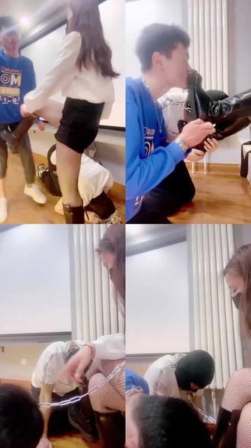 【语阳】教导两男学员做狗规矩/人体板凳舔靴/钻胯耳光/踢裆