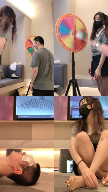 【LL77】反绑-口球塞嘴/虐乳鞭打/踢踹/臭脚捂脸【双视角版】