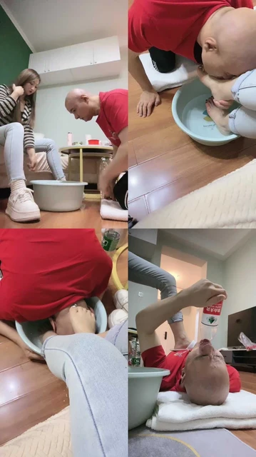 【魅儿】狗头绿帽奴-闻超臭棉袜/伺候沐足/清理脚趾缝