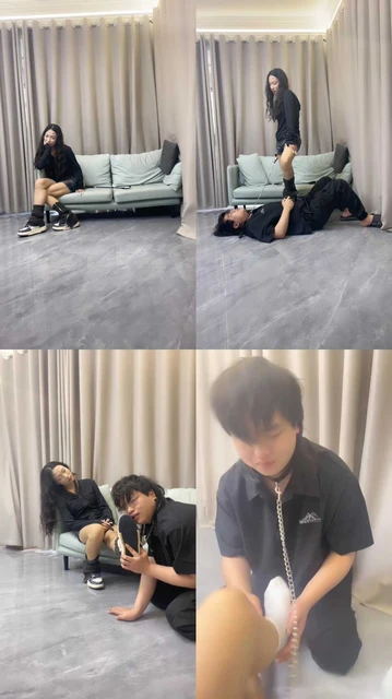 【素人挖掘机】长发女神S-鞭打/耳光/舔LV鞋/喂圣水/踩踏