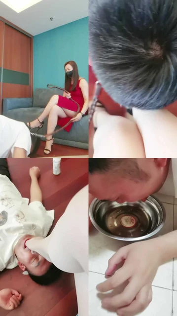 【阿茶大人】骑狗背/高跟凉鞋踩/脚喂酸奶/赏赐圣水