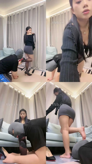 【伊诺】跪舔黑丝高跟/转胯/鞭打/人体座椅