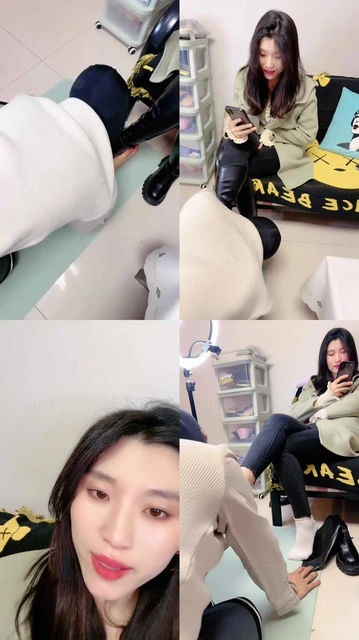 【蜜雪】跪舔脏长靴/白袜脚踩脸/品尝裸足