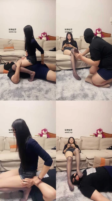 【埋埋汰汰】丝袜踩脚奴/口球塞嘴/坐脸窒息