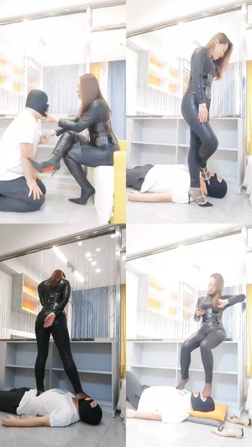 【冷御女王】长靴御姐S-掐乳抽耳光/踩踏/鞋跟插嘴