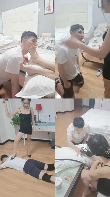 【蜜糖情侣】深夜抽耳光/鞭打/高跟碾压踩